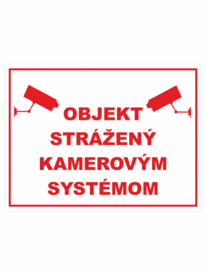 Značenie budov a priestorov - Ochrana a stráženia: Objekt strážený kamerovým systémom