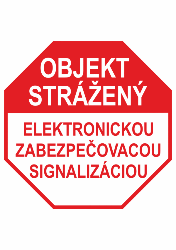 Značenie budov a priestorov - Ochrana a stráženia: Objekt strážený / Elektronickou zabezpečovacou signalizáciou (Značka)