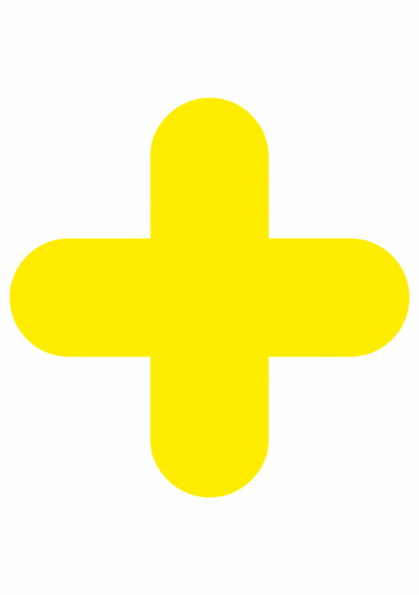 Značenie budov a priestorov - Miesta pre palety: Žltý kříž
