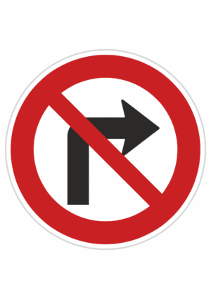 Dopravní značenie - Plastové dopravné značky: Zákaz odbočania vpravo