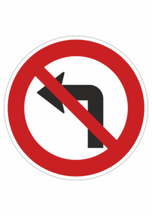 Dopravní značenie - Plastové dopravné značky: Zákaz odbočenia vľavo