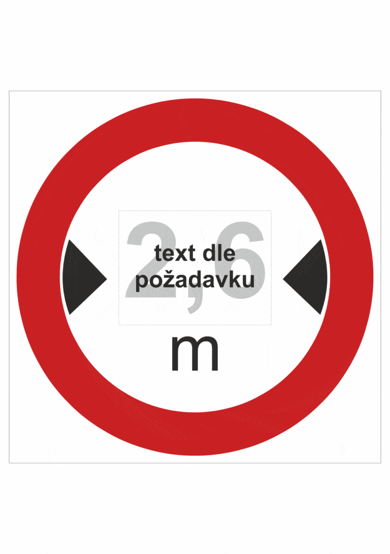 Dopravní značenie - Plastové dopravné značky: Maximálna šírka vozidla