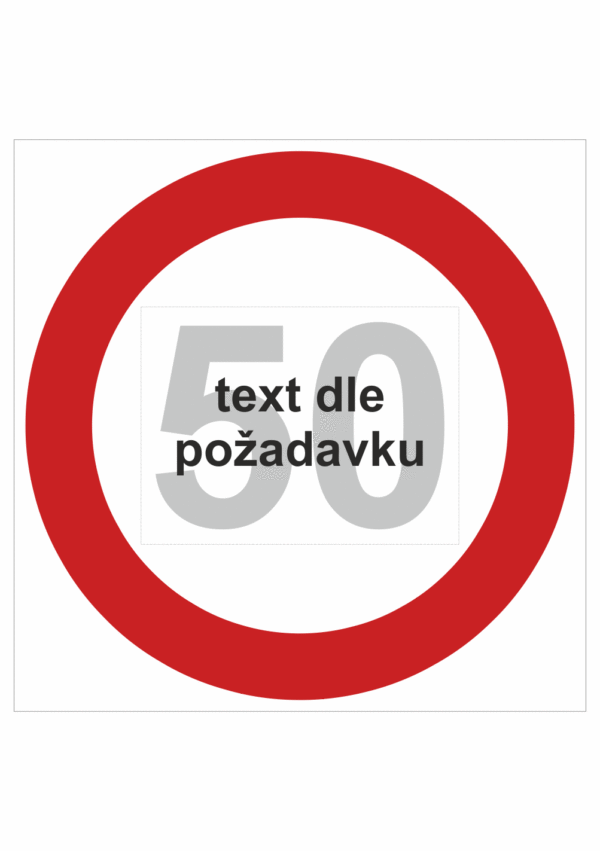 Dopravní značenie - Plastové dopravné značky: Maximálna povolená rýchlosť