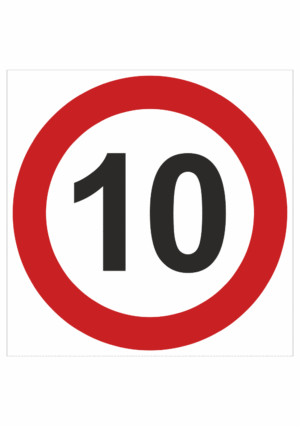 Dopravní značenie - Plastové dopravné značky: Maximálna povolená rýchlosť 10 km/h