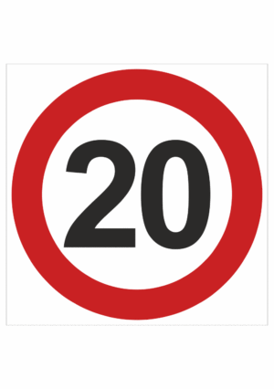 Dopravní značenie - Plastové dopravné značky: Maximálna povolená rýchlosť 20 km/h