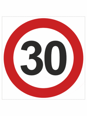 Dopravní značenie - Plastové dopravné značky: Maximálna povolená rýchlosť 30 km/h