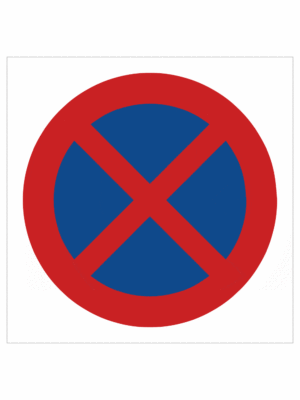 Dopravní značenie - Plastové dopravné značky: Zákaz zastavenia
