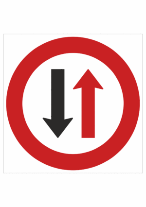 Dopravní značenie - Plastové dopravné značky: Prednosť jazdy v protiľahlom smere