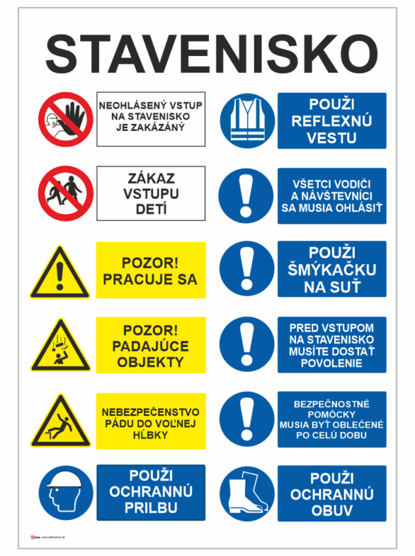 Bezpečnostná tabuľa - stavba 4