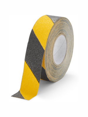 Protišmykové značenie - Abrazivné pásky: Páska na nerovné povrchy žltočierná