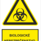 Bezpečnostné značky výstražné - Výstražná značka s textom: Biologické nebezpečenstvo