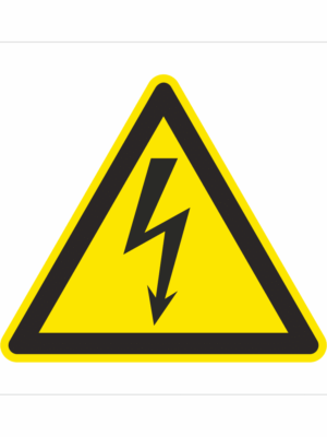 Výstražná bezpečnostná značka - Symbol bez textu: Elektrické napätie
