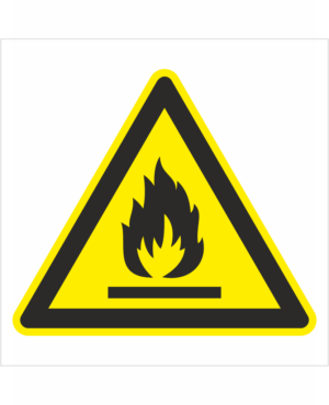 Výstražné bezpečnostné značky - Symbol bez textu: Nebezpečné horľavé látky