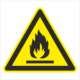 Výstražné bezpečnostné značky - Symbol bez textu: Nebezpečné horľavé látky