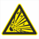 Výstražná bezpečnostná značka - Symbol bez textu: Nebezpečné výbušné látky
