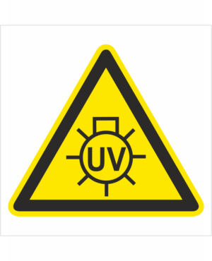 Výstražná bezpečnostná značka - Symbol bez textu: Nebezpečné UV žiarenie