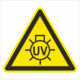 Výstražná bezpečnostná značka - Symbol bez textu: Nebezpečné UV žiarenie