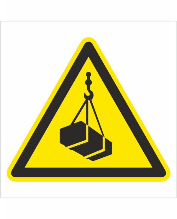 Výstražná bezpečnostná značka - Symbol bez textu: Pozor zavesený náklad