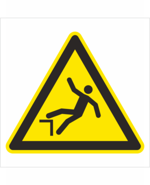 Výstražná bezpečnostná značka - Symbol bez textu: Nebezpečenstvo pádu