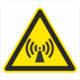 Výstražná bezpečnostná značka - Symbol bez textu: Neionizujúce žiarenie