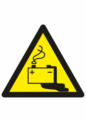 Bezpečnostné výstražné značky - symbol: Batérie