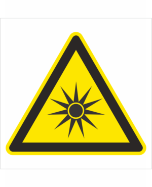 Výstražná bezpečnostná značka - Symbol bez textu: Nebezpečné optické žiarenie
