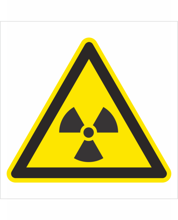 Výstražná bezpečnostná značka - Symbol bez textu: Nebezpečné Rádioaktívne látky alebo ionizujúcim žiarenie