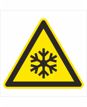 Výstražná bezpečnostná značka - Symbol bez textu: Varovanie pred nízkou teplotou/mrazom