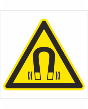 Výstražná bezpečnostná značka - Symbol bez textu: Varovanie pred magnetickým poľom