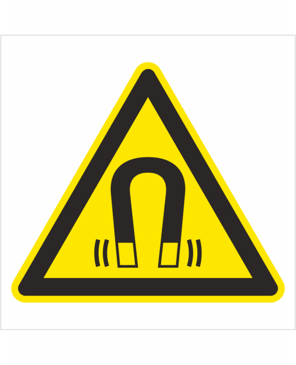Výstražná bezpečnostná značka - Symbol bez textu: Varovanie pred magnetickým poľom