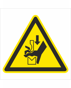 Výstražná bezpečnostná značka - Symbol bez textu: Nebezpečenstvo rozdrvenia ruky