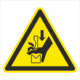 Výstražná bezpečnostná značka - Symbol bez textu: Nebezpečenstvo rozdrvenia ruky