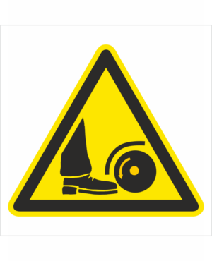 Výstražná bezpečnostná značka - Symbol bez textu: Nebezpečenstvo zranenia nohy
