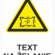 Bezpečnostné značky výstražné - Text na želanie: Pozor podtlak