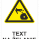 Bezpečnostné značky výstražné - Text na želanie: Nebezpečenstvo useknutiu prstov (ozubené koleso)