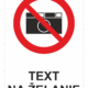 Bezpečnostné značky zákazové - Text na želanie: Zákaz fotenia