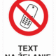 Bezpečnostné značky zákazové - Text na želanie: Mobily s foťákom