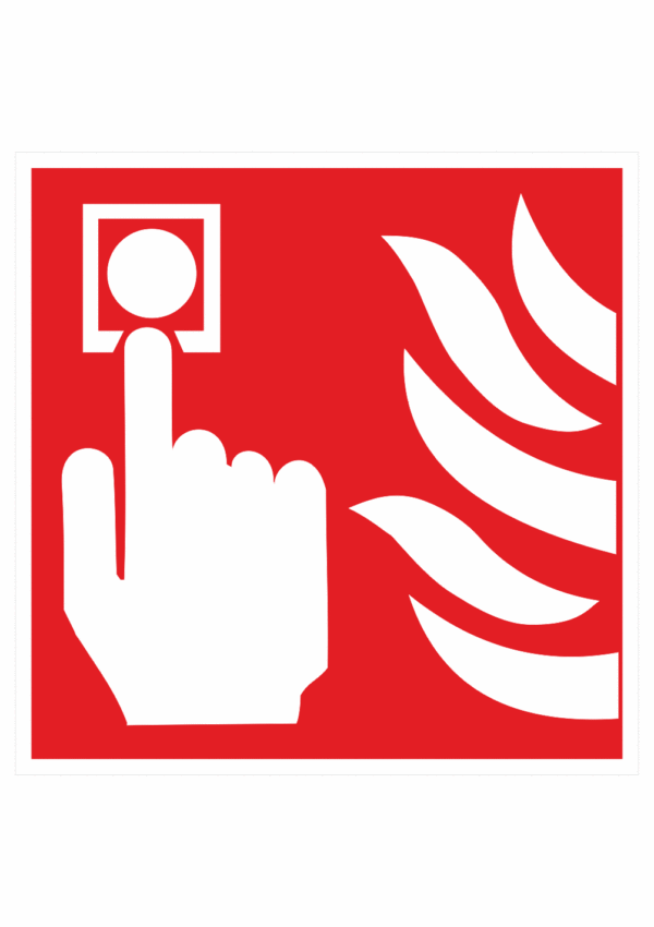Miesto vyhlásenia požiarneho poplachu – symbol ISO 7010