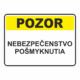 Bezpečnostné značky výstražné - Textová tabuľka: Pozor! Nebezpečenstvo pošmyknutia