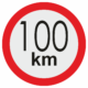 Značenie vozidel - Označenie najvyššej povolenej rýchlosti: 100 km