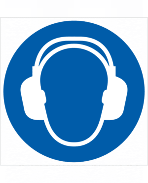Bezpečnostní značení - Příkazový symbol: Použij ochranu sluchu ISO 7010