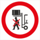 24009 Nevstupujte pod zvednutý náklad | KRIŽAN - safetyshop Zákazová bezpečnostná značka - Symbol bez textu: Nevstupujte pod zdvihnutý náklad