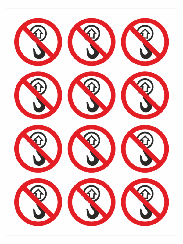 Zdvíhací bod Zákaz zdvíhania ISO 7010