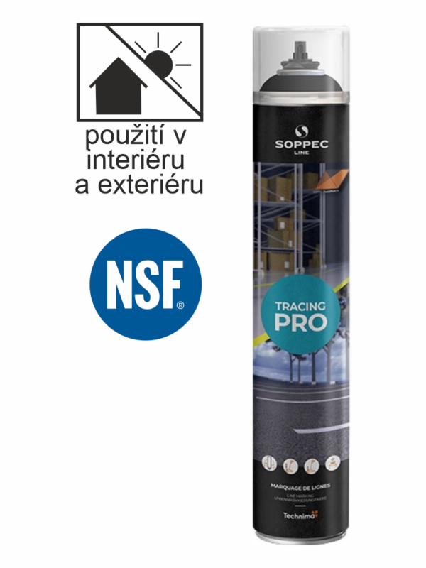 FARBA NA ZNAČENIE PODLAH TRACING PRE SOPPEC ČIERNA