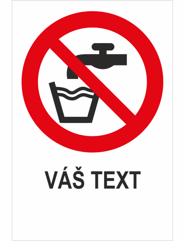Voda nevhodná na pitie - Váš text
