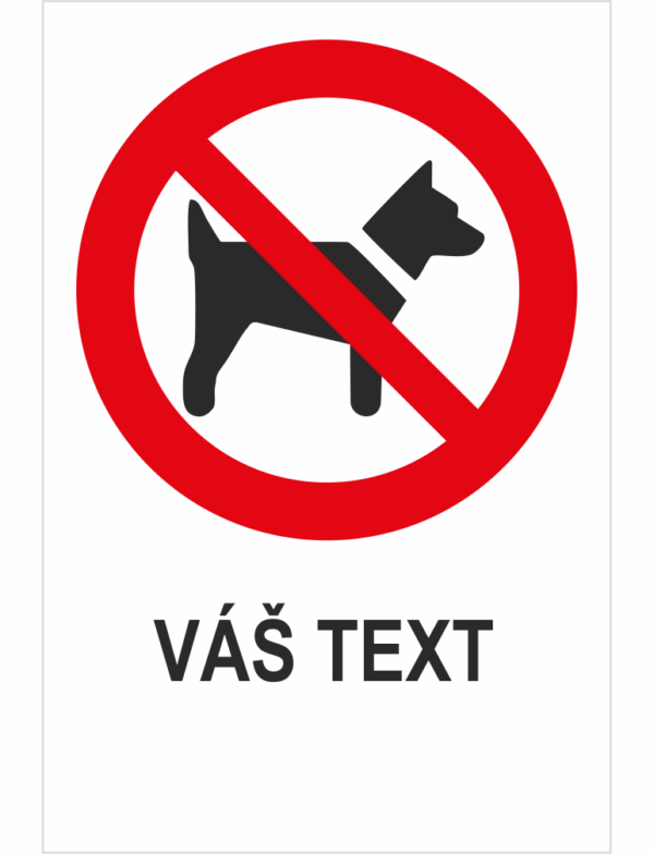 Neprístupné so psami - Váš text