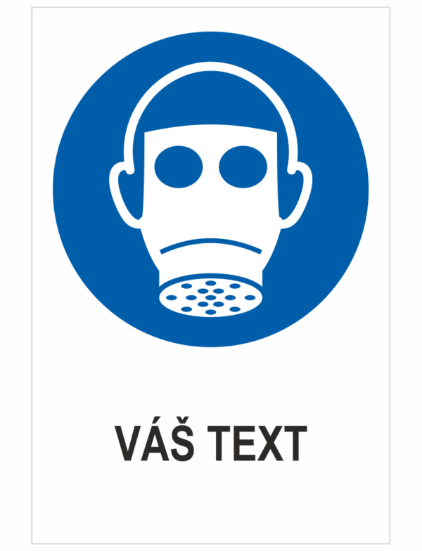 Nosiť respirátor proti prachu - Váš text