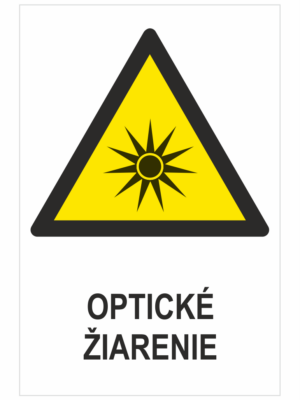 VÝSTRAHA - Optické žiarenie