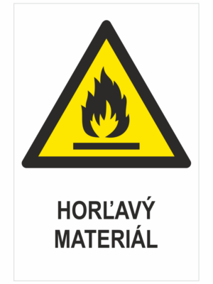 VÝSTRAHA - Horľavý materiál