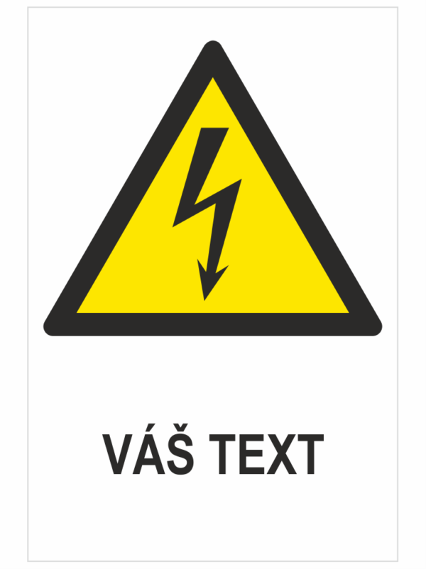 Upozornenie na elektrinu - Váš text